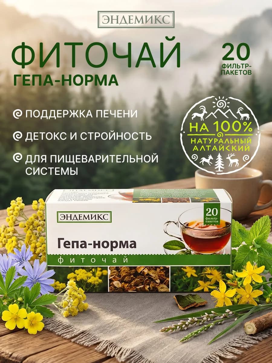 Чай для здоровья печени и желчного пузыря, ЖКТ, детокс