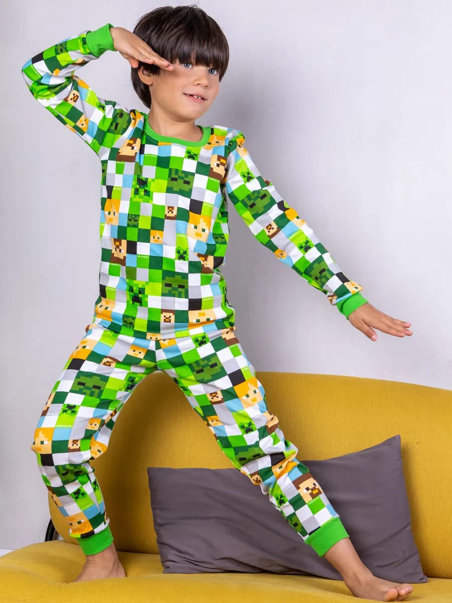 Пижама для мальчика со штанами майнкрафт
