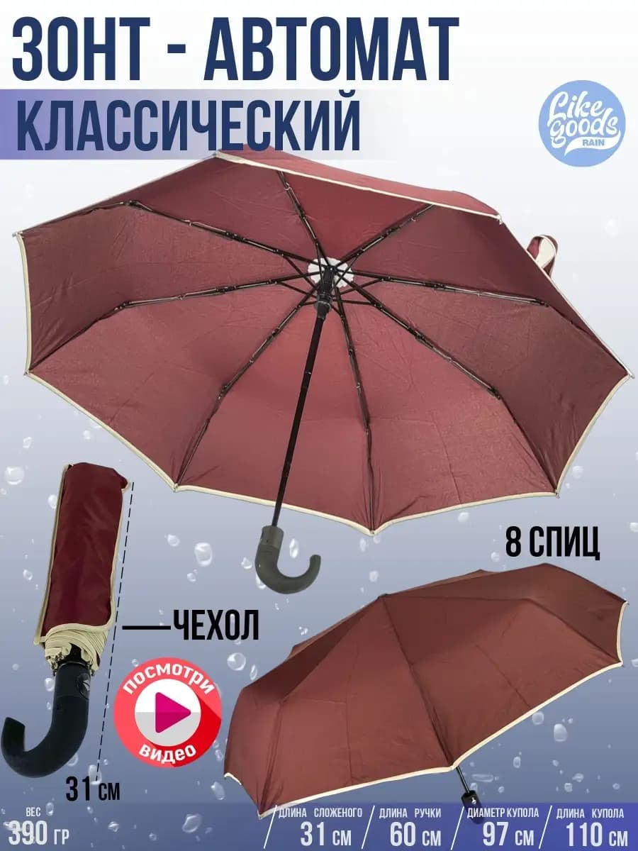 Зонт мини автомат компактный