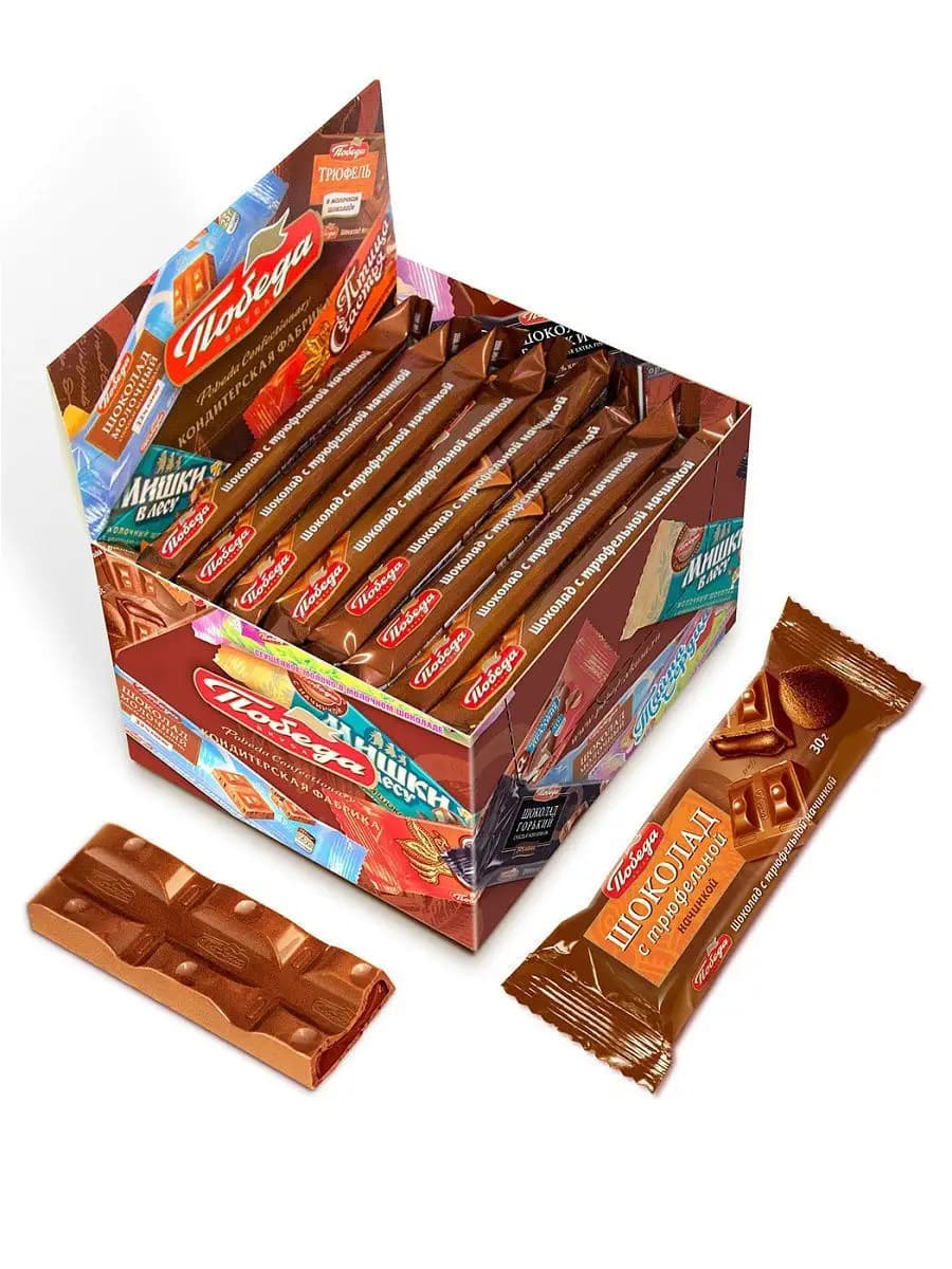 Батончик с шоколадно-трюфельной начинкой 30г 16 шт