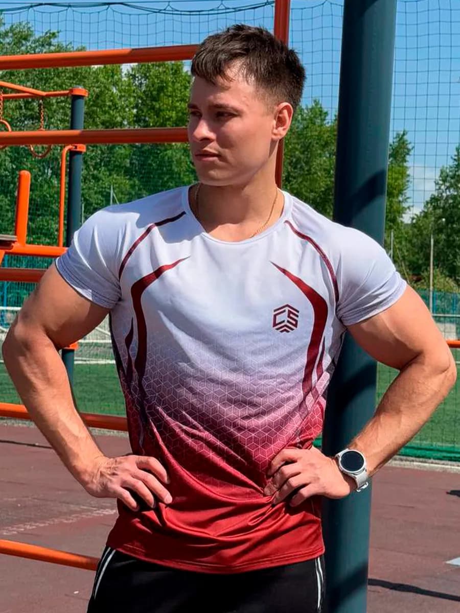 Спортивная футболка для кроссфита, бега, тренировок
