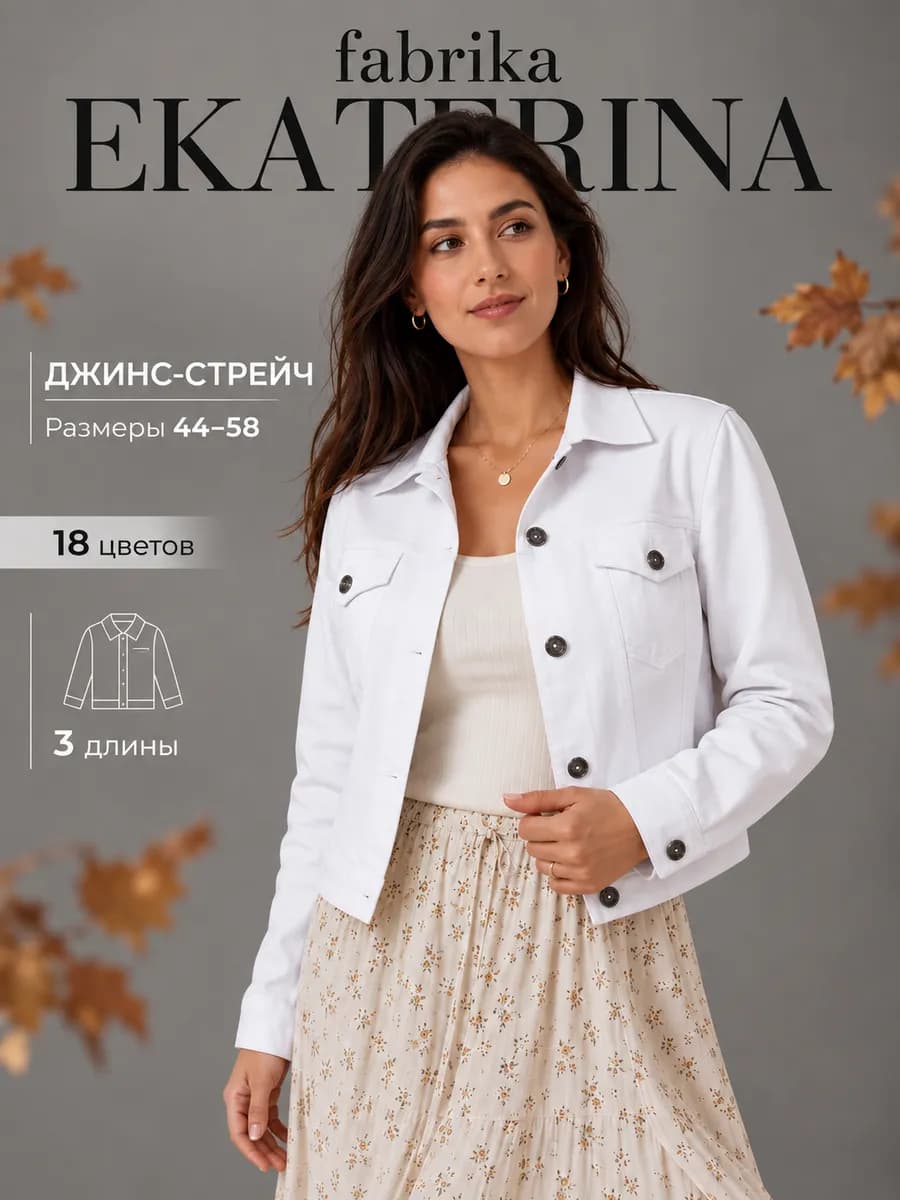 Куртка джинсовая стрейч укороченная летняя