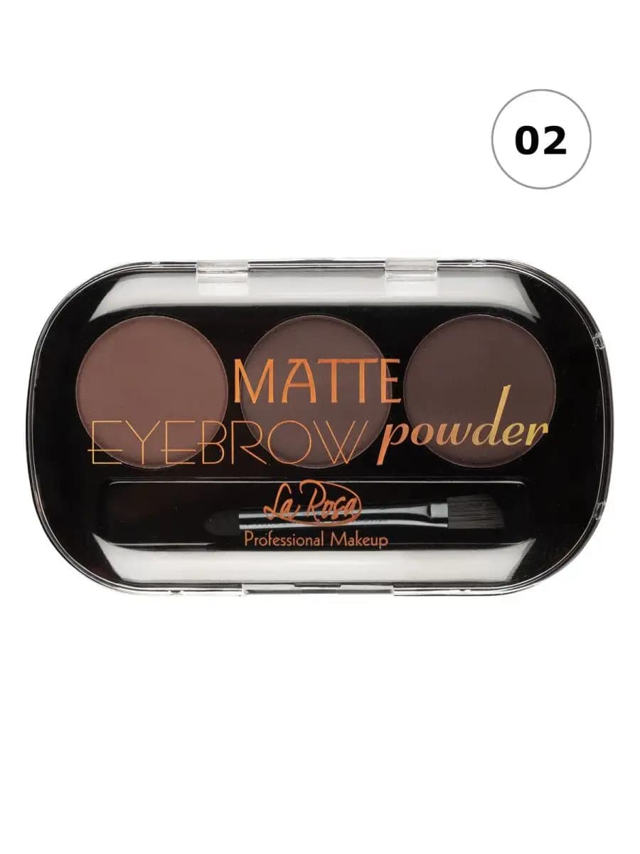Тени для бровей MATTE, палетка из 3-х оттенков