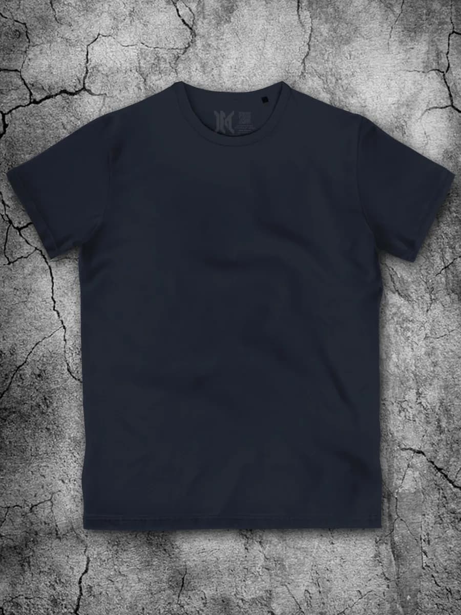 Футболка мужская темно-серая однотонная без рисунка хлопок