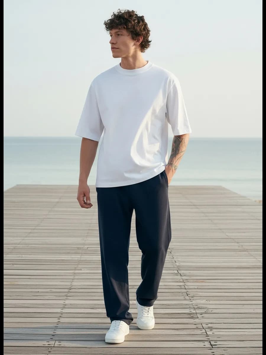 Прямые спортивные брюки на резинке