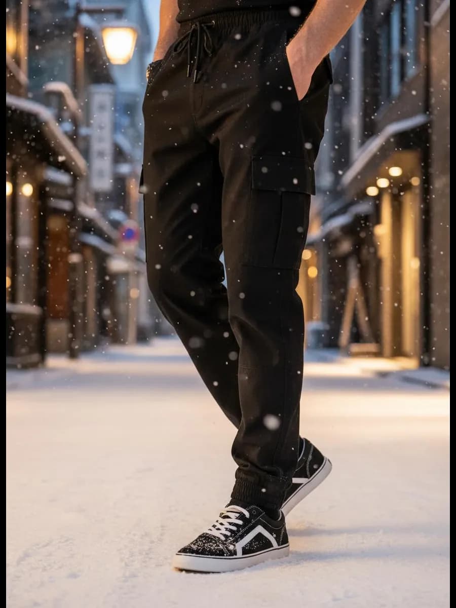 Брюки карго на резинке