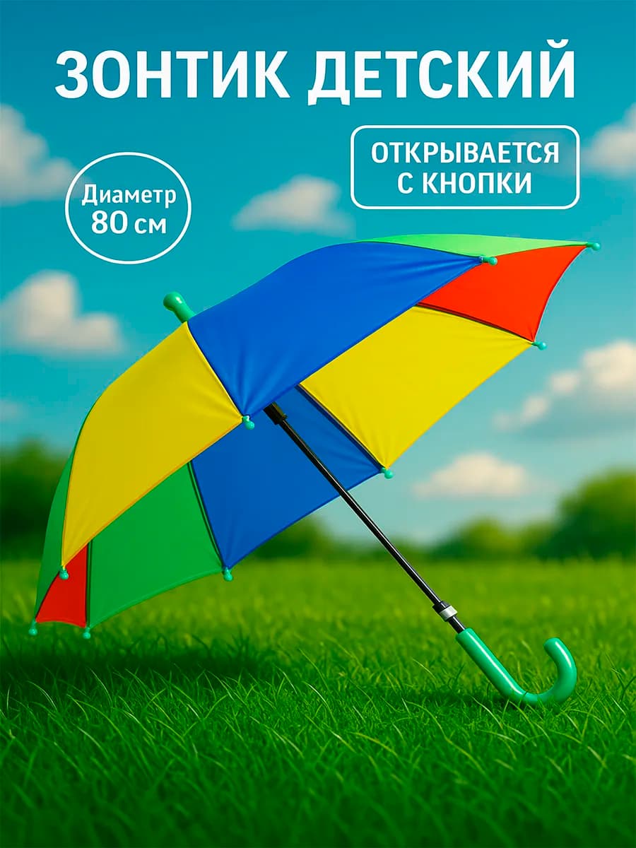 Зонт детский радужный