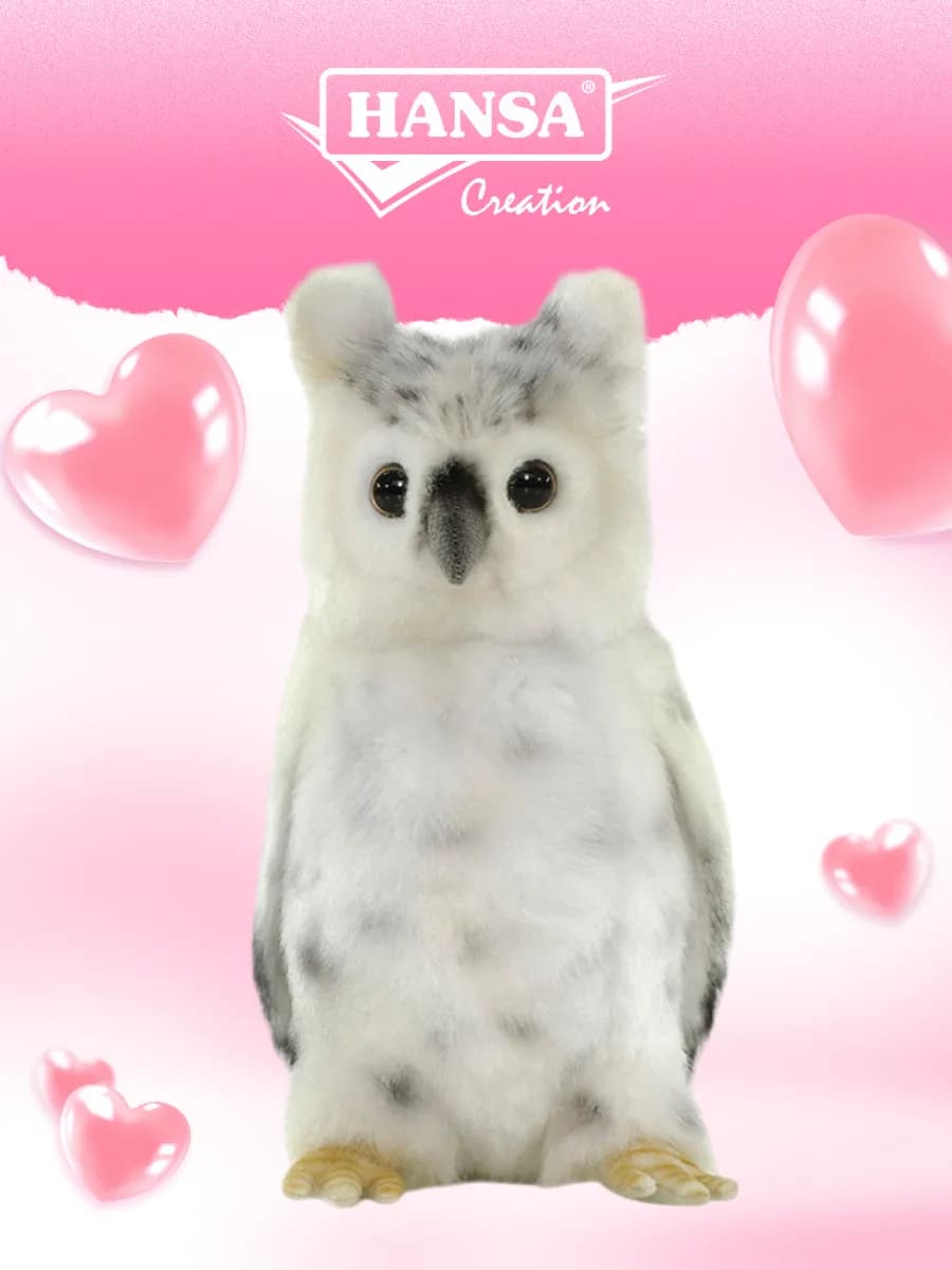 Реалистичная мягкая игрушка Сова Букля, 18 см