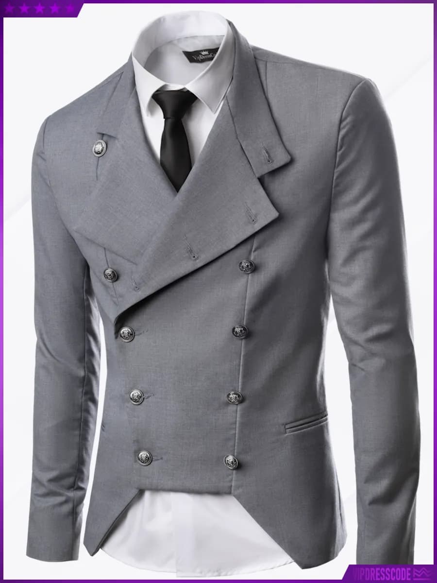 Пиджак двубортный жакет на пуговицах классический