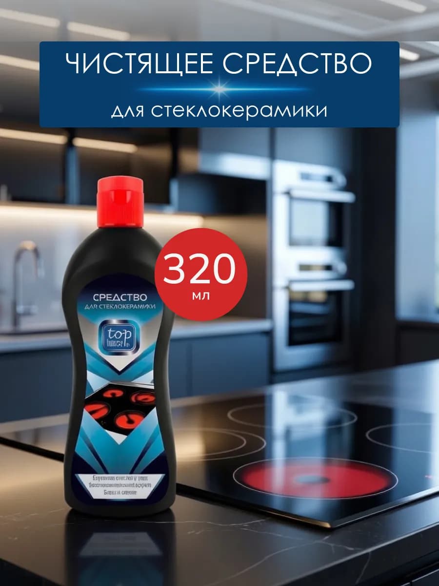 Чистящее средство для стеклокерамических плит 320 мл крем