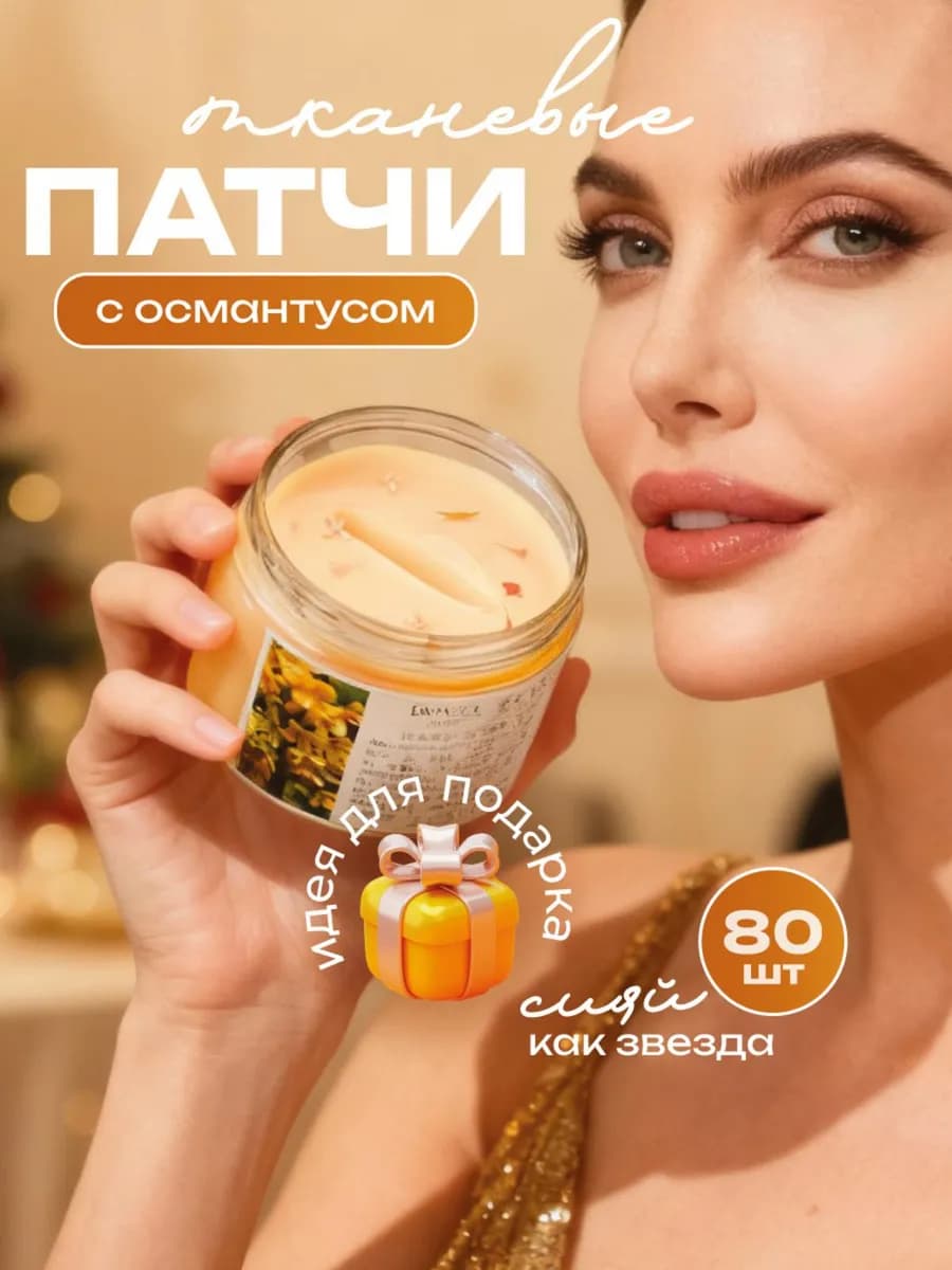 Тканевые увлажняющие патчи для глаз с османтусом