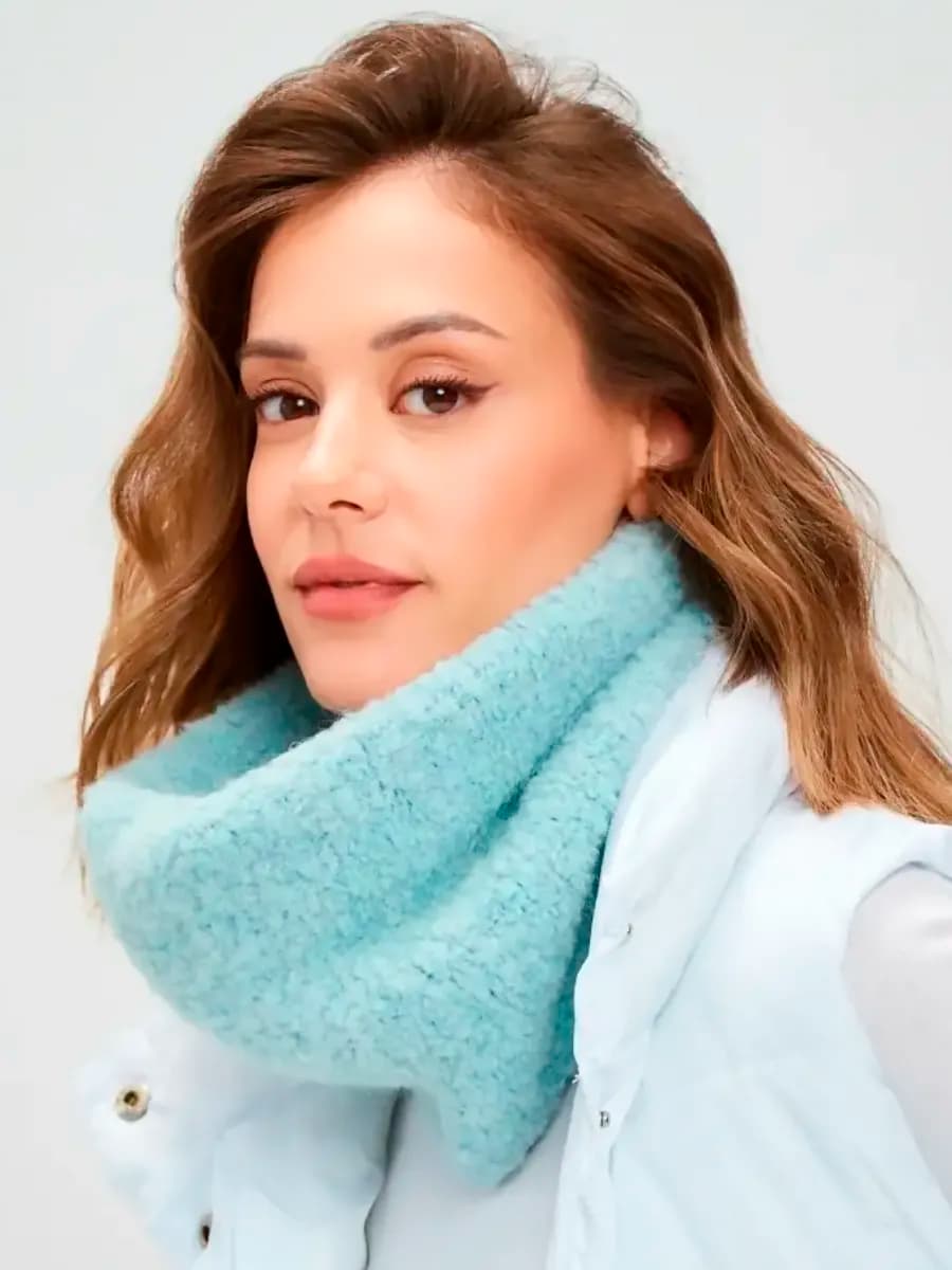 Снуд вязаный бафф шарф теплый