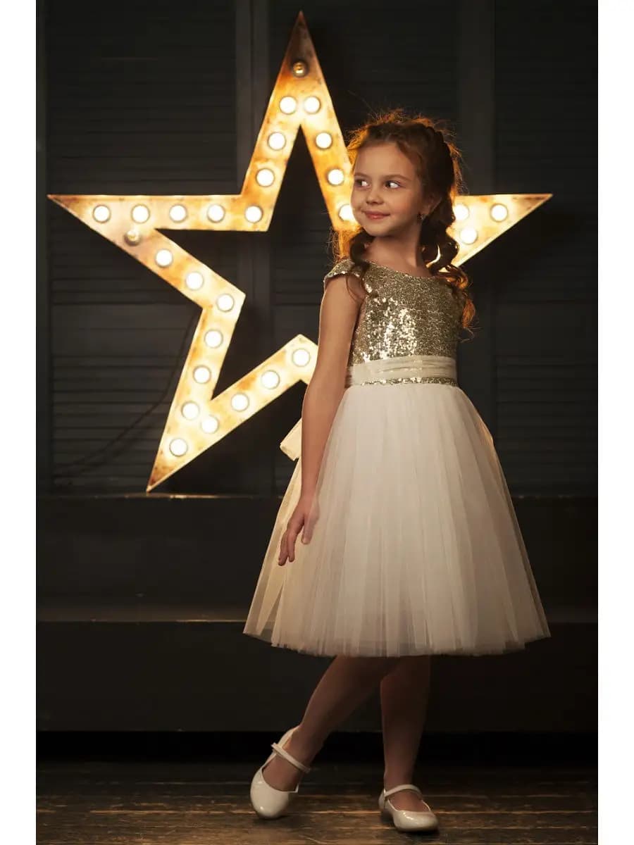 Платье нарядное праздничное пышное на новый год - фото 1