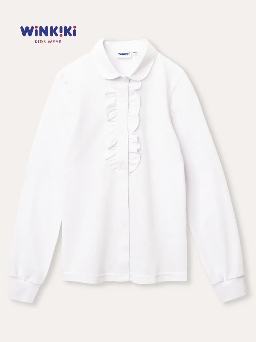 Блузка школьная нарядная с длинным рукавом