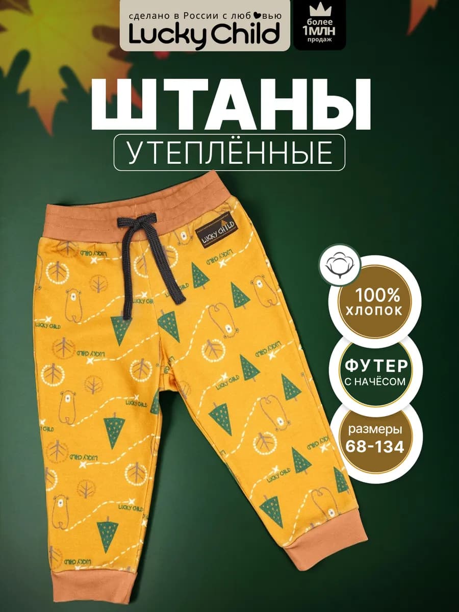 Штаны джоггеры для мальчика с начесом