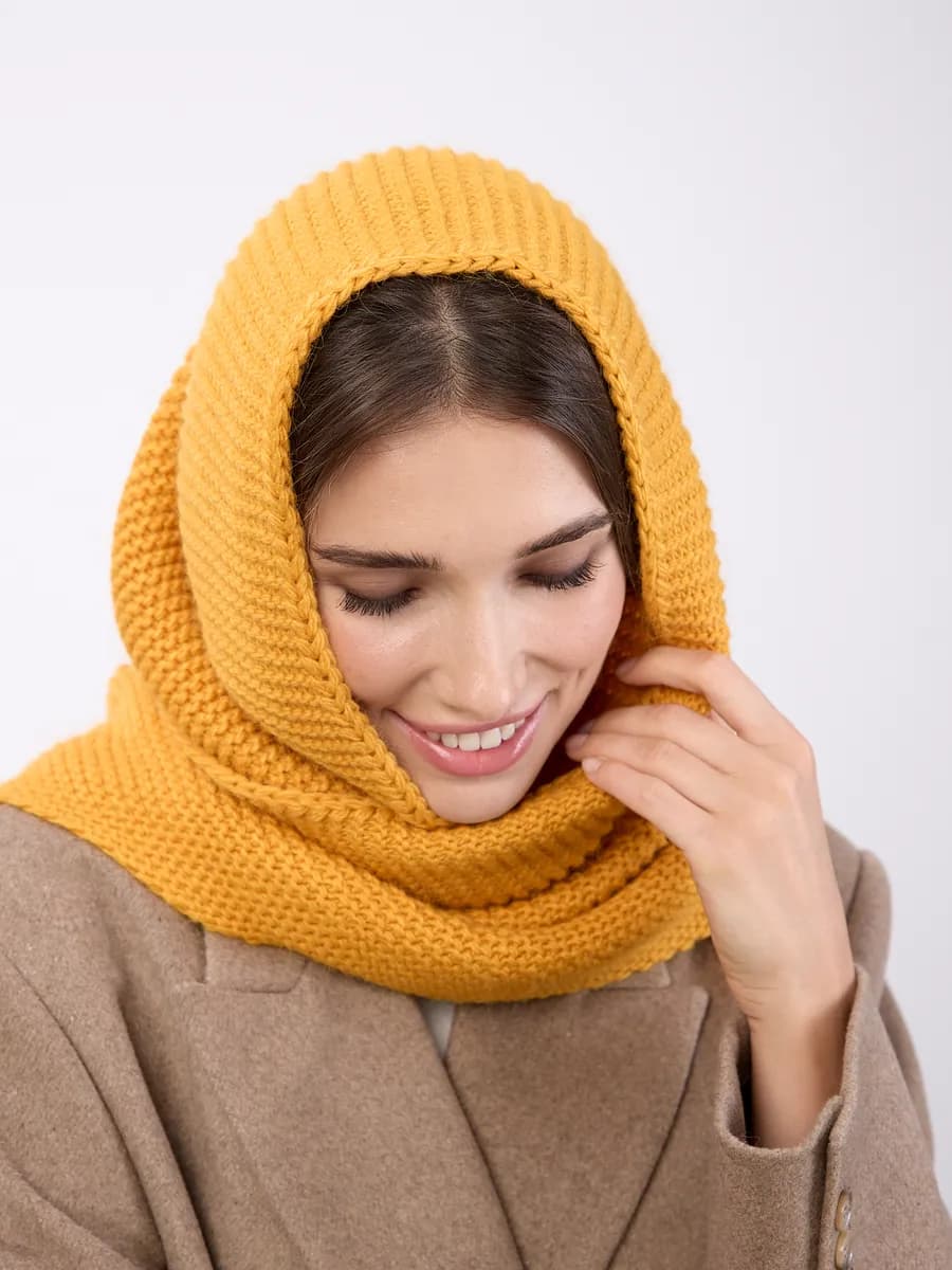 Платок косынка шарф вязаный шерстяной на голову шею