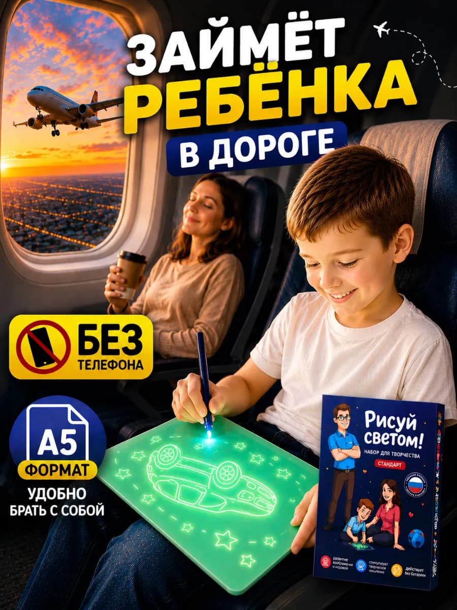 Планшет для рисования светом А5 подарок