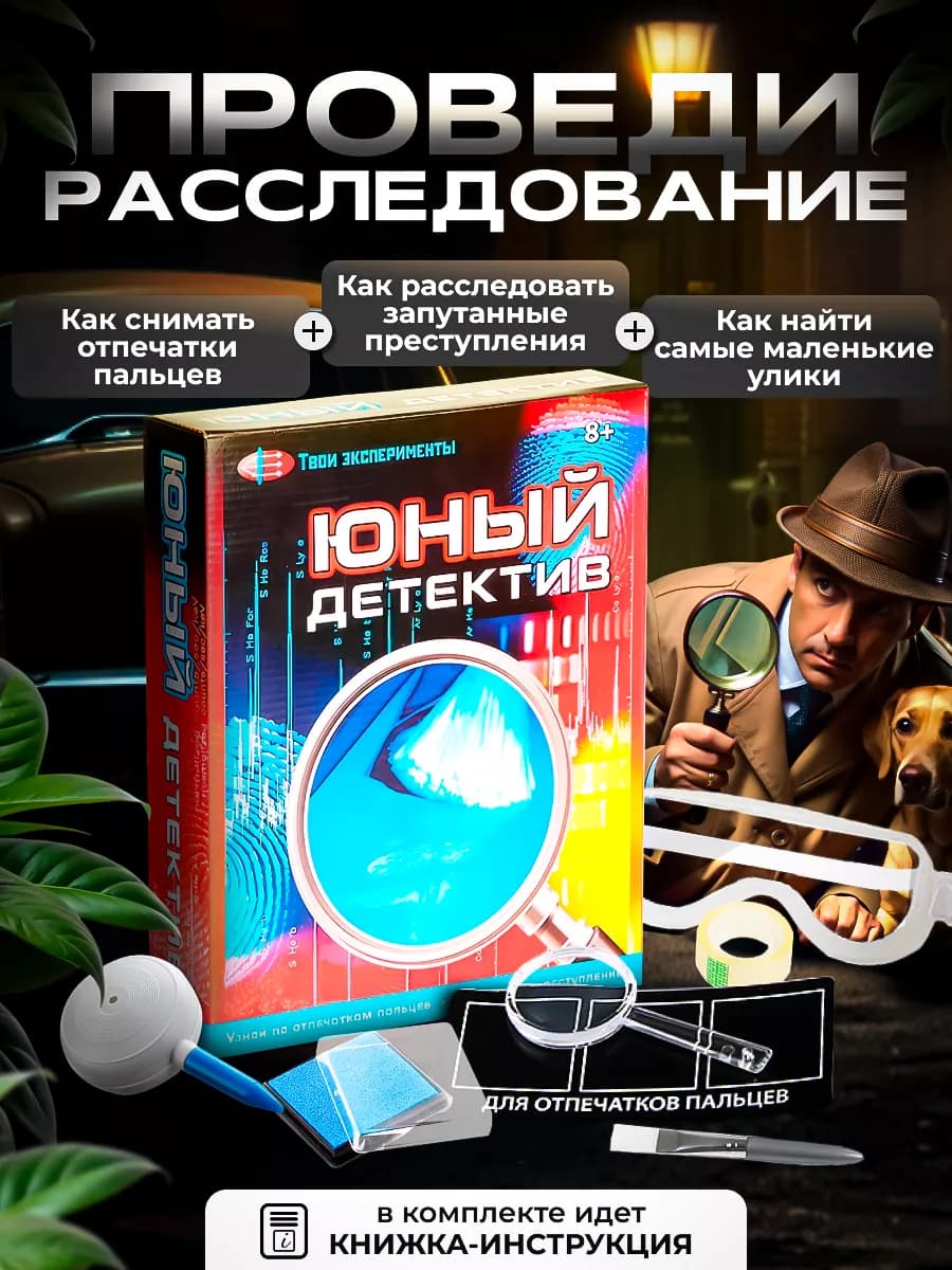 Шпионский набор полицейского сыщика детектив подарок детям