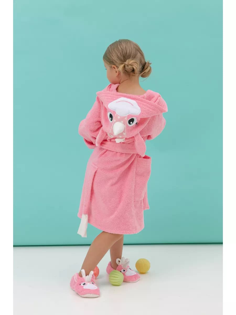 Халат детский махровый с капюшоном Единорог