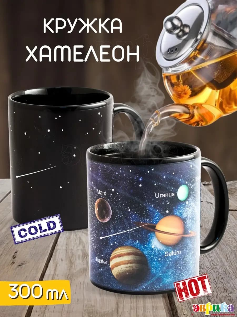 Кружка хамелеон Звездное небо