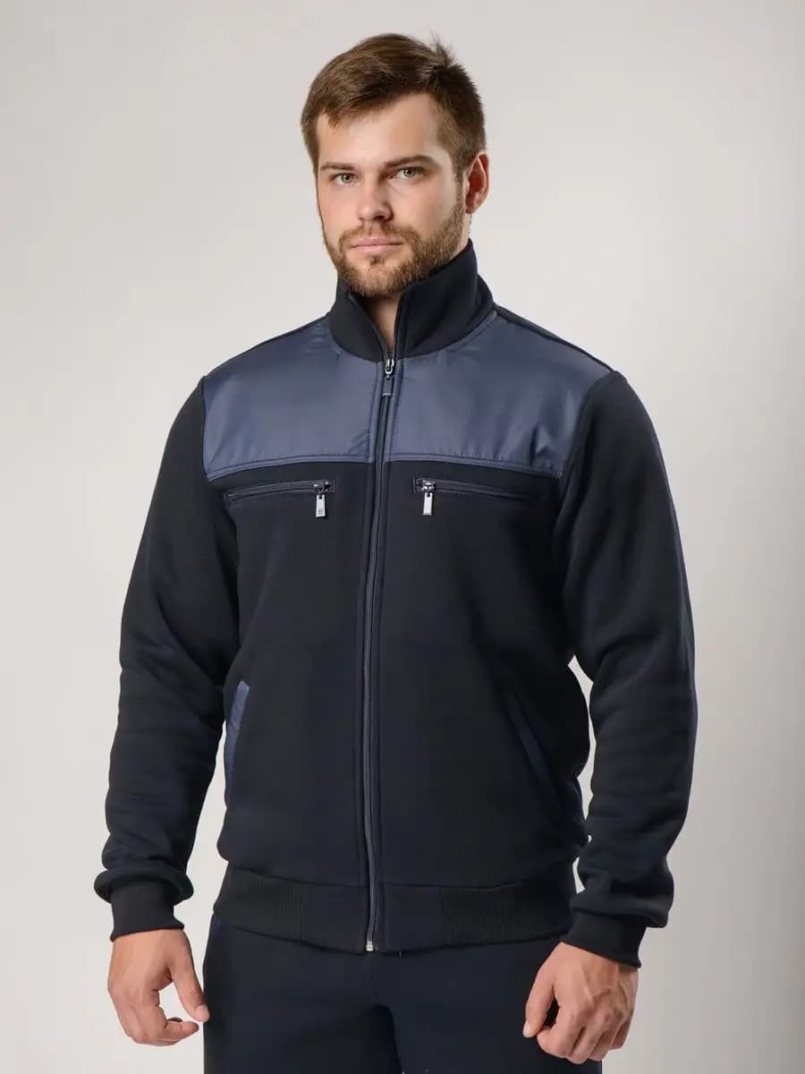 Толстовка мужская утепленная на молнии