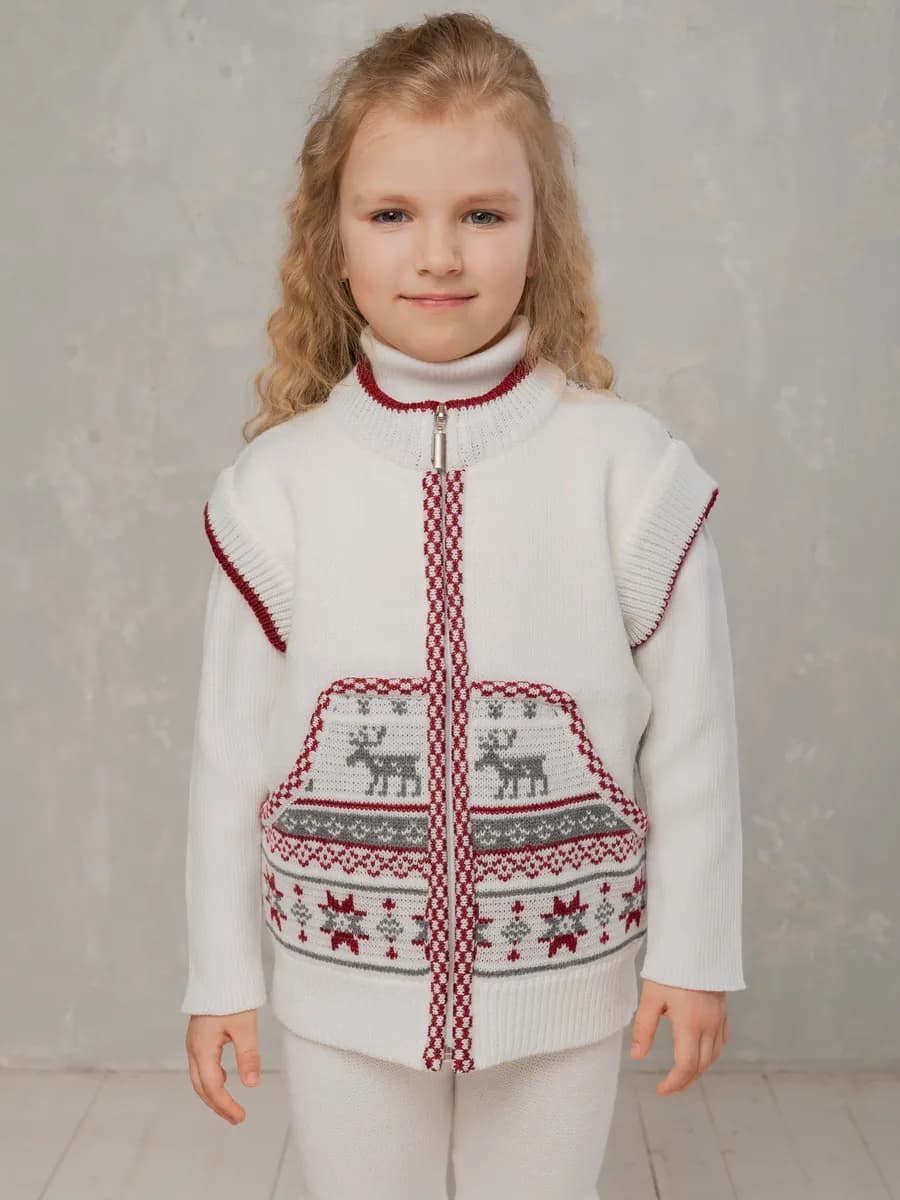 Жилетка вязаная на молнии