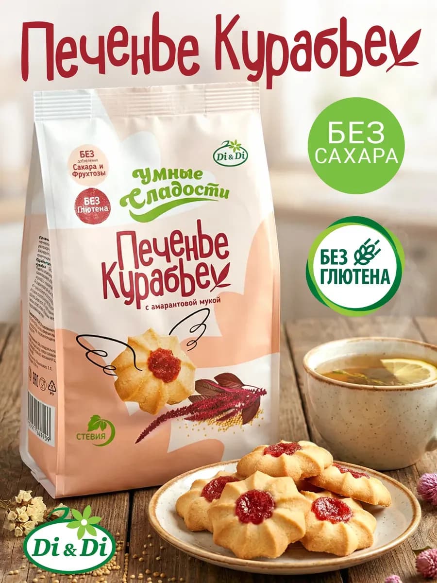 Печенье без сахара и глютена курабье, 200г