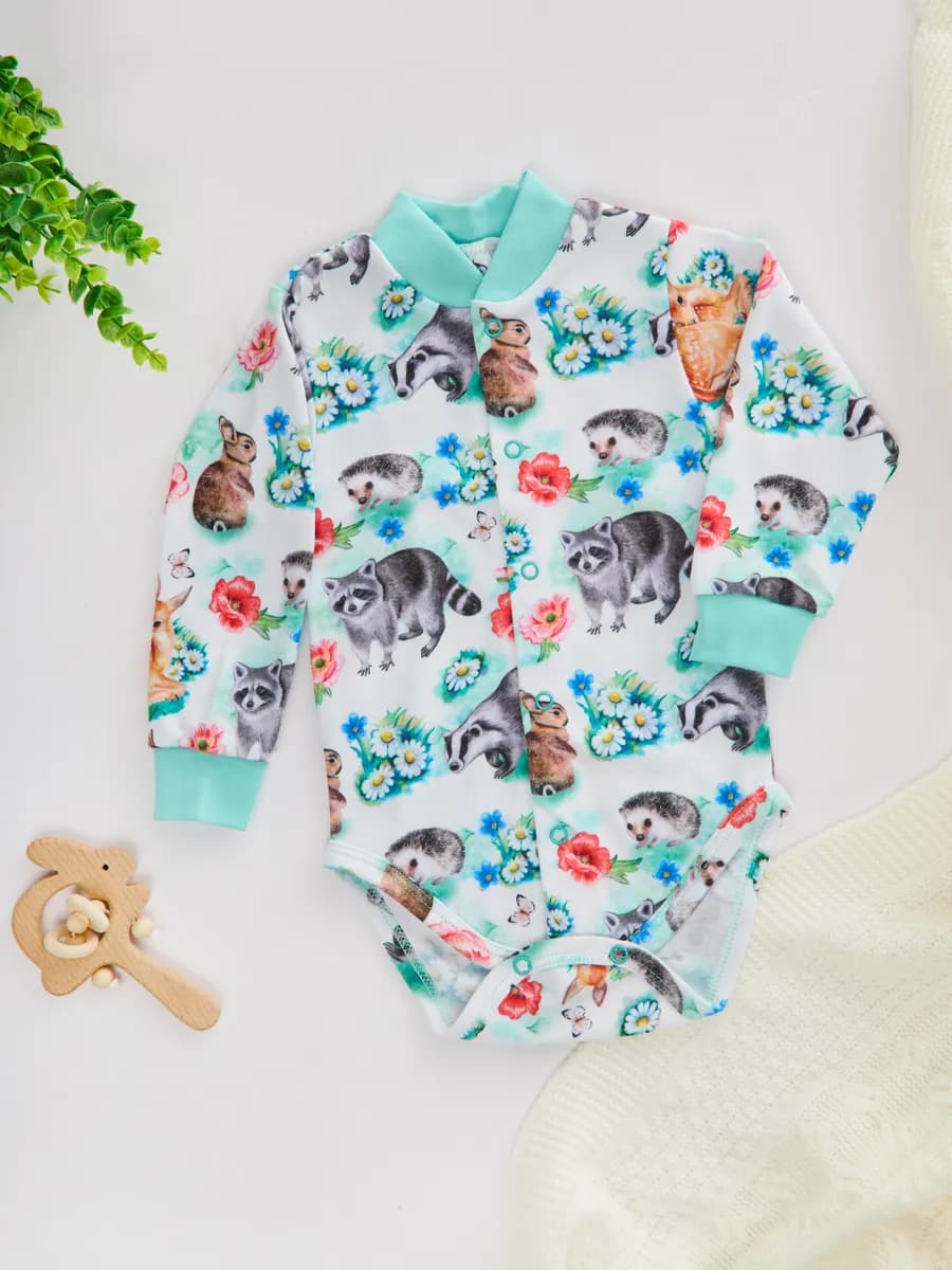 Боди повседневное с длинным рукавом - фото 1