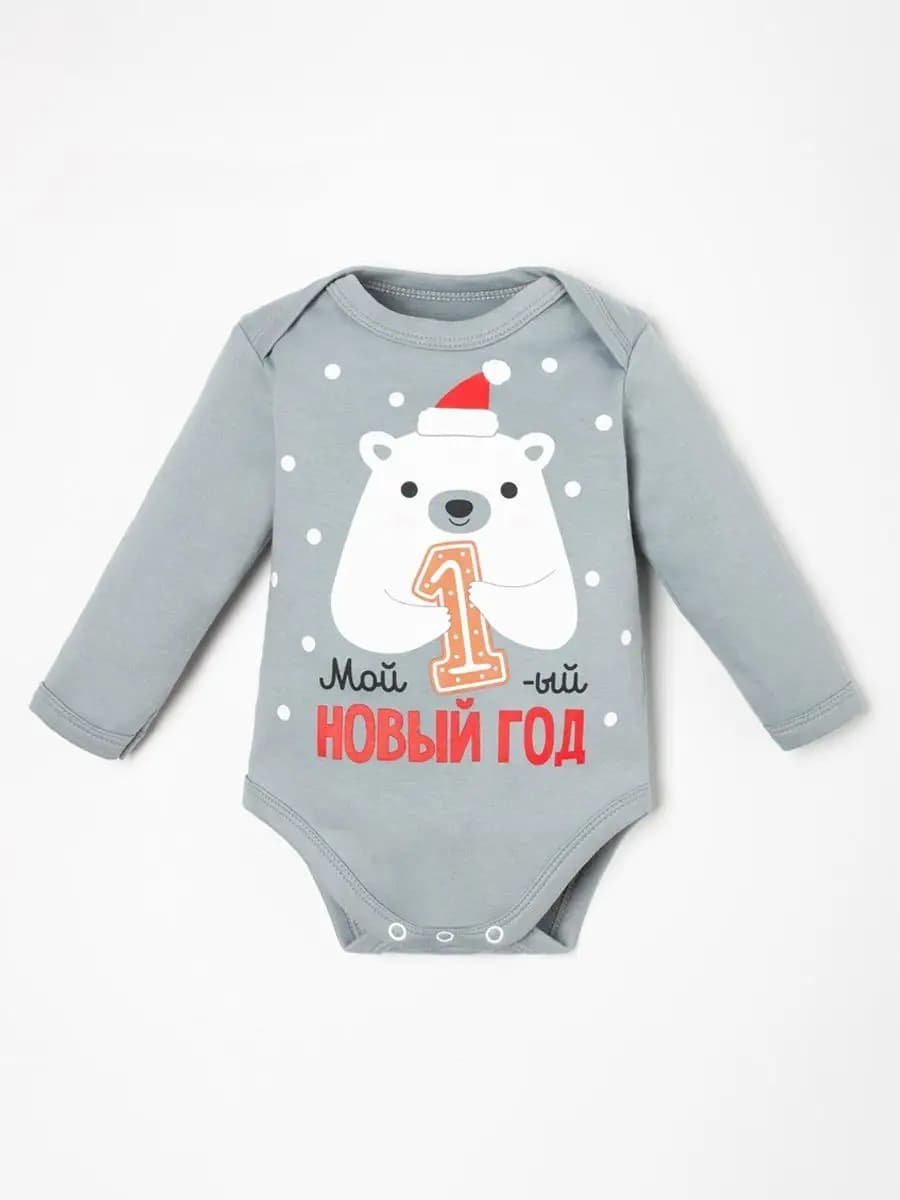 Боди новогодний для новорожденных