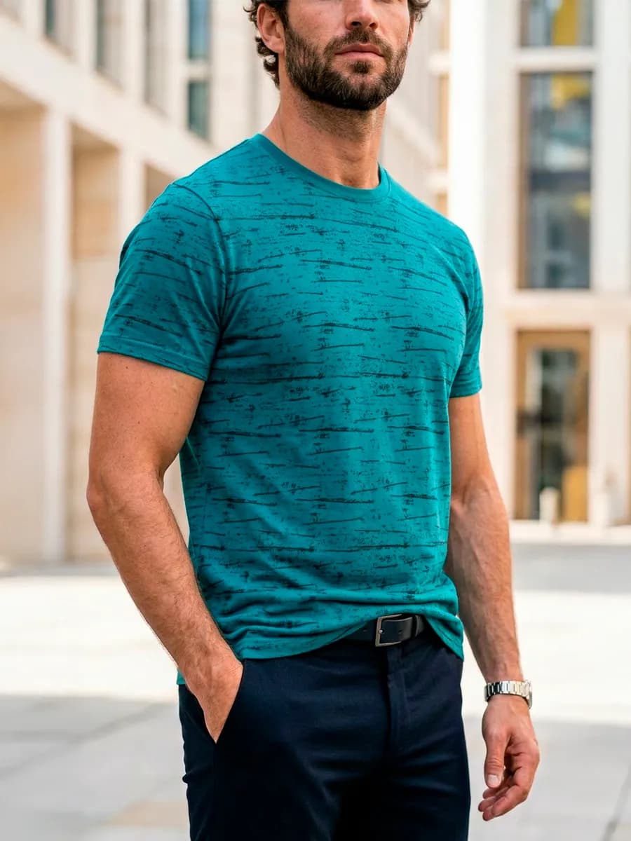 Футболка с принтом спортивная хлопковая