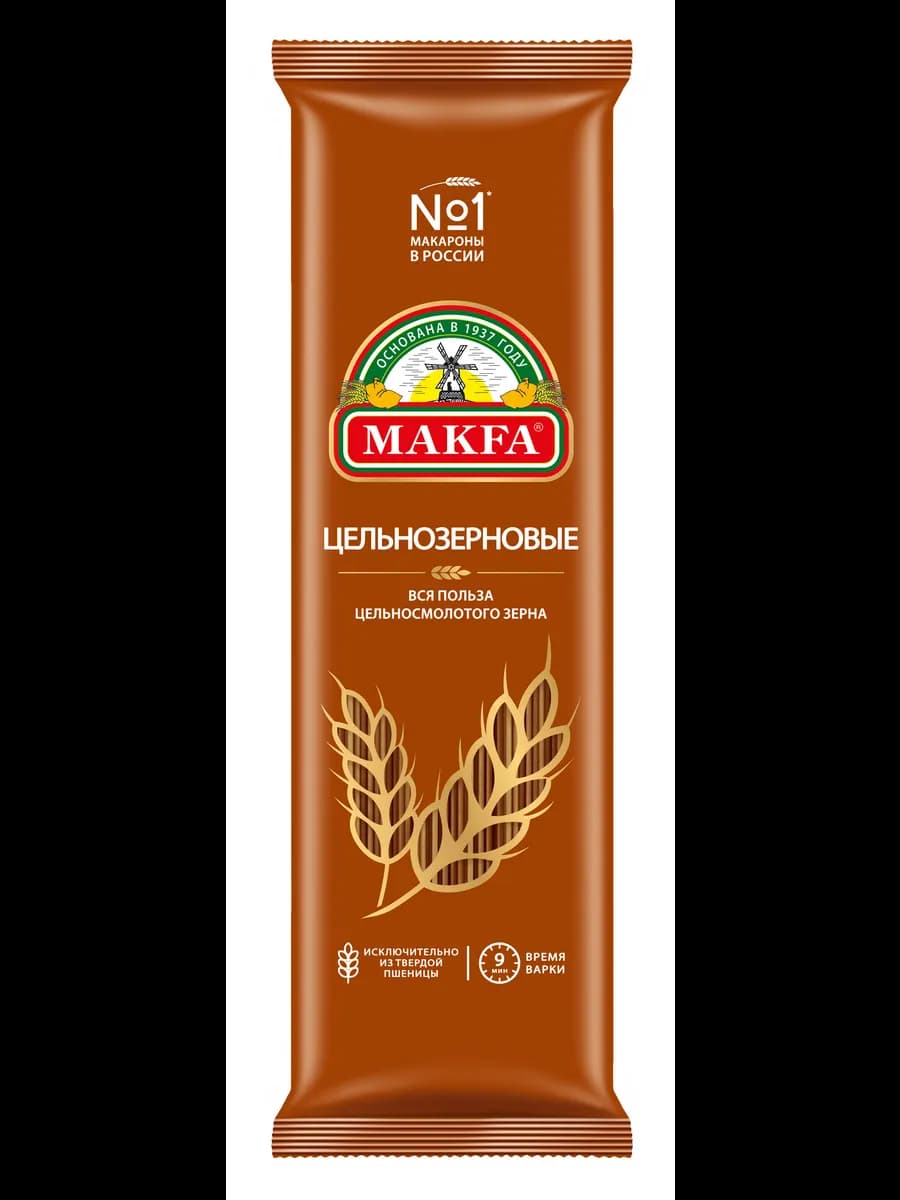 Макароны Спагетти цельнозерновые 500 г