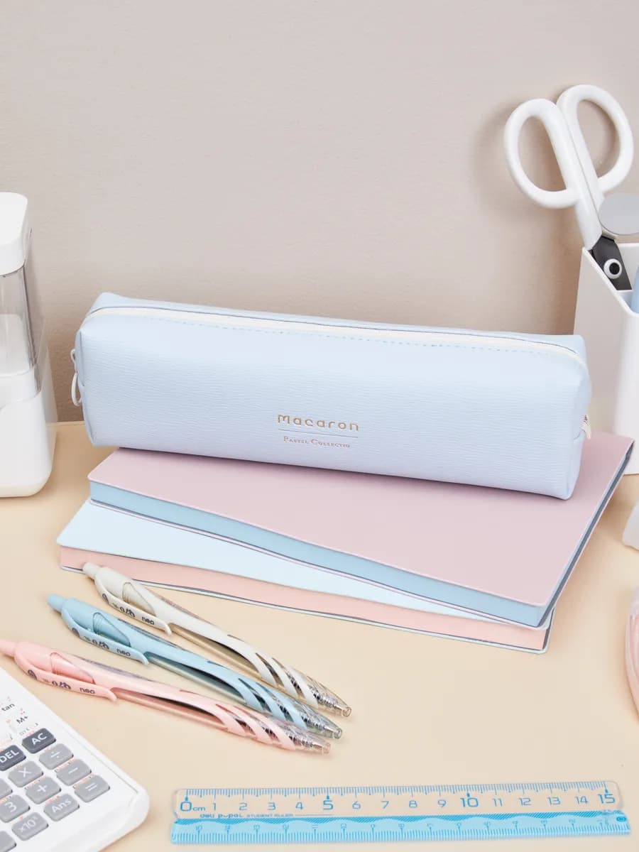 Пенал супернежно голубой легкий Macaron Pastel Collection - фото 1