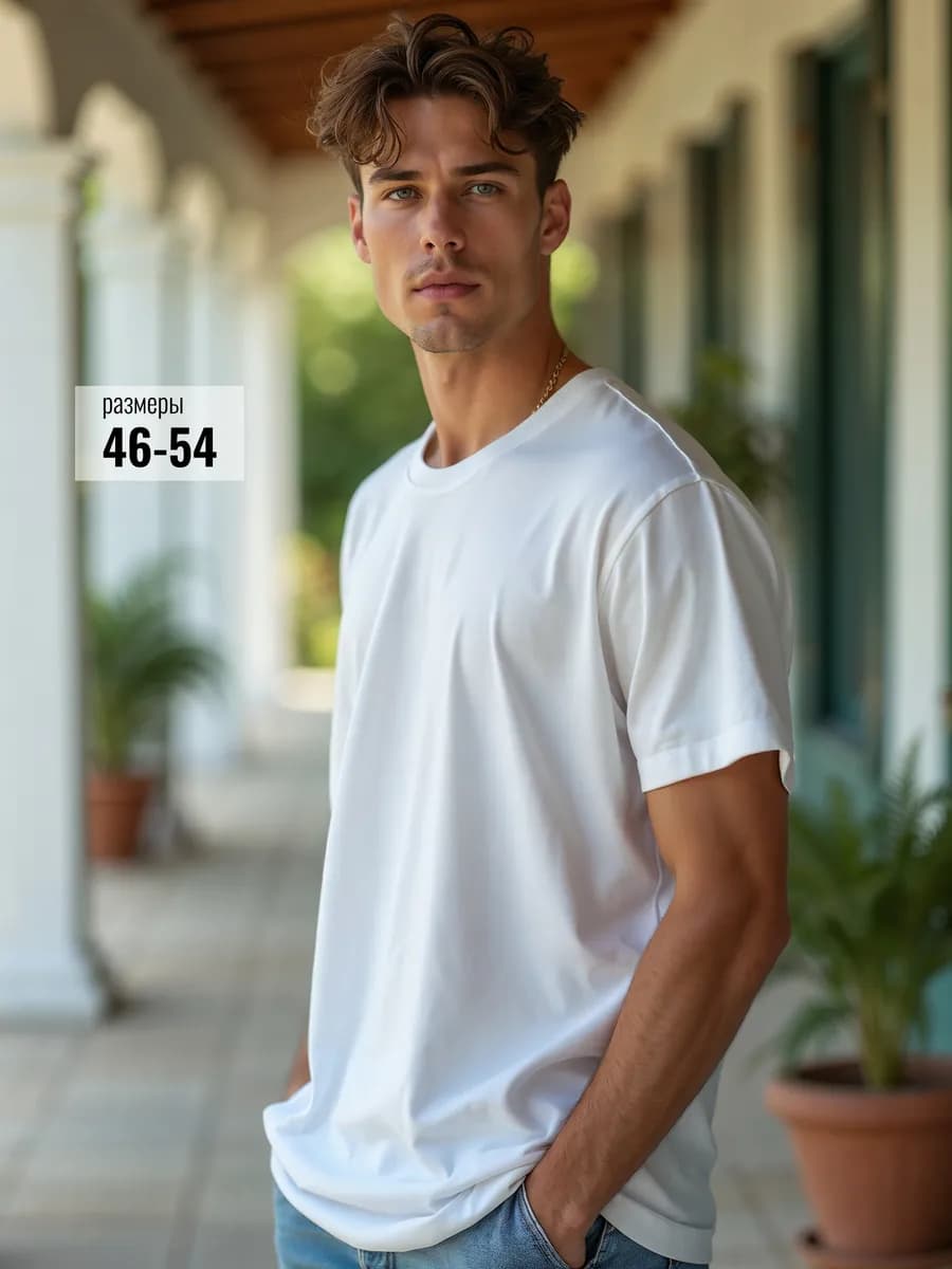 Футболка базовая хлопок однотонная