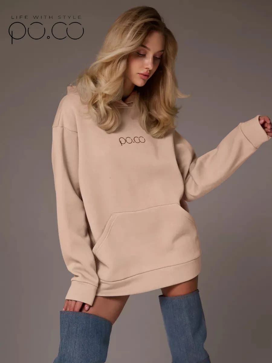 Худи оверсайз теплое