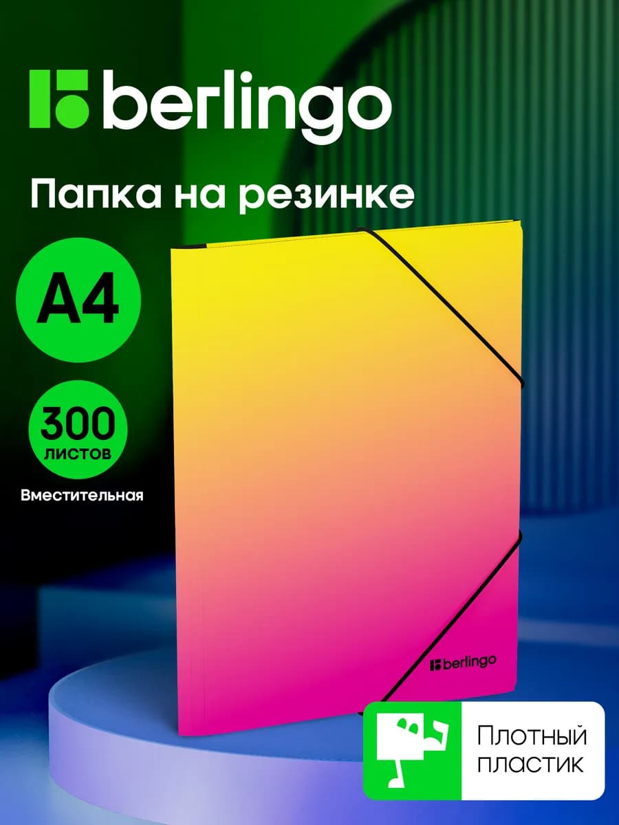 Папка на резинке для документов и листов А4
