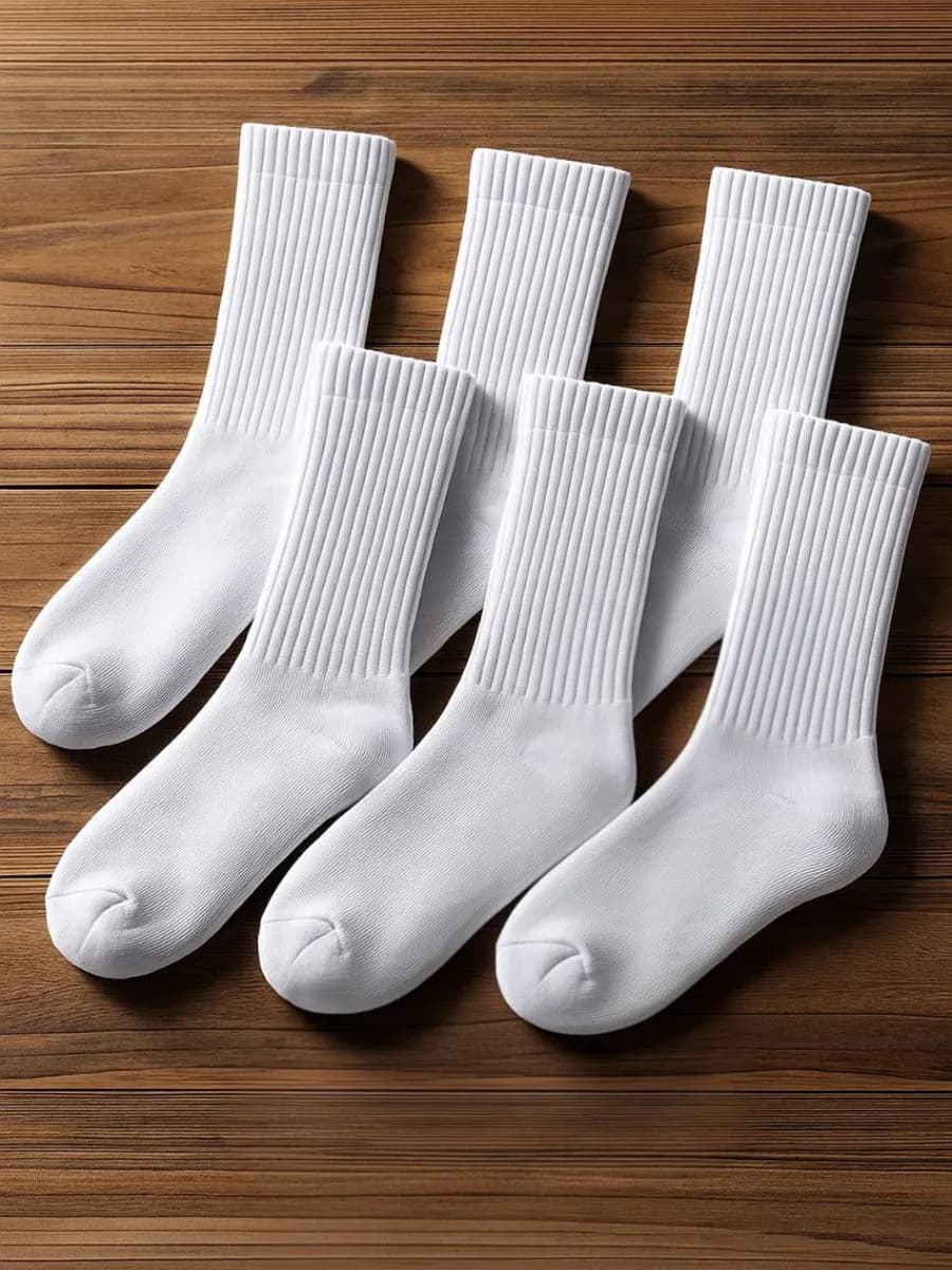 Носки белые высокие набор