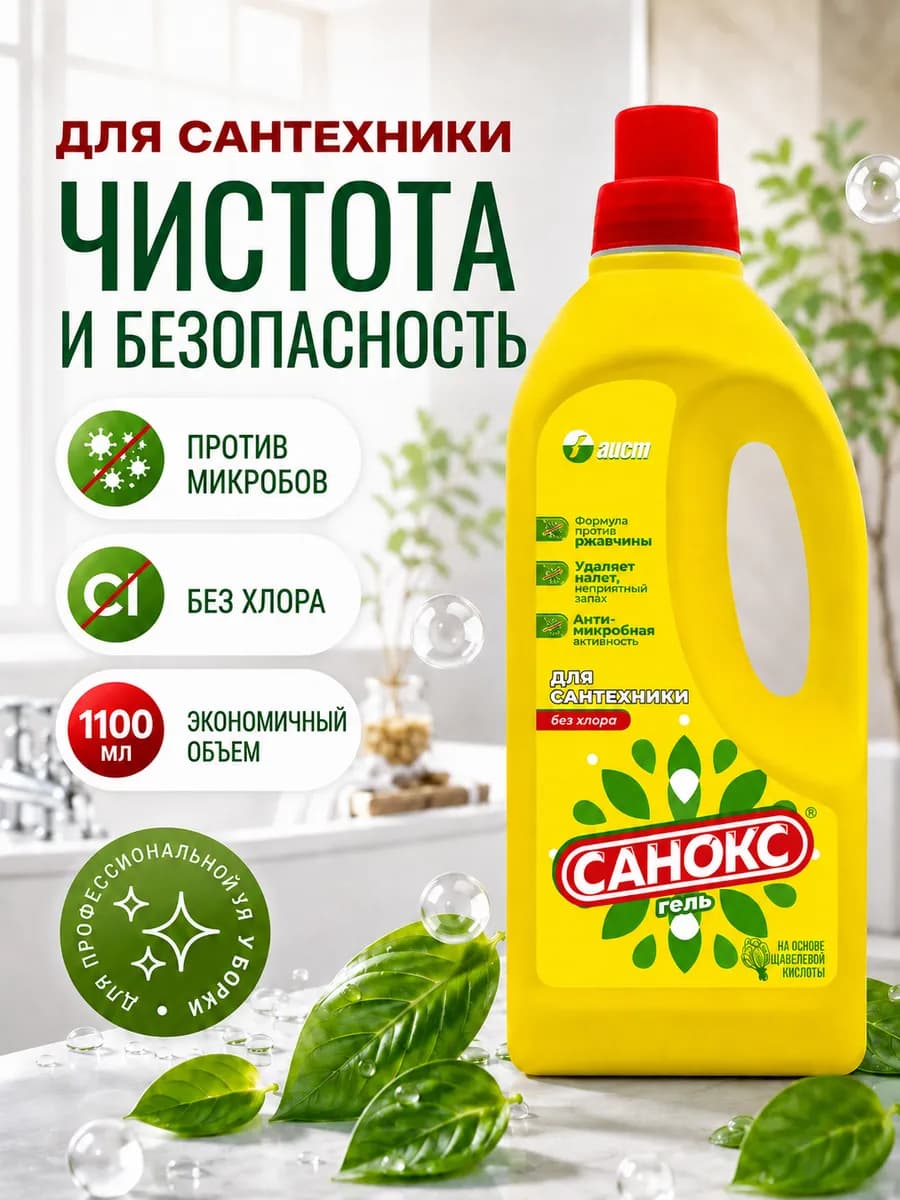 Чистящее средство для унитаза, для сантехники 1100 г