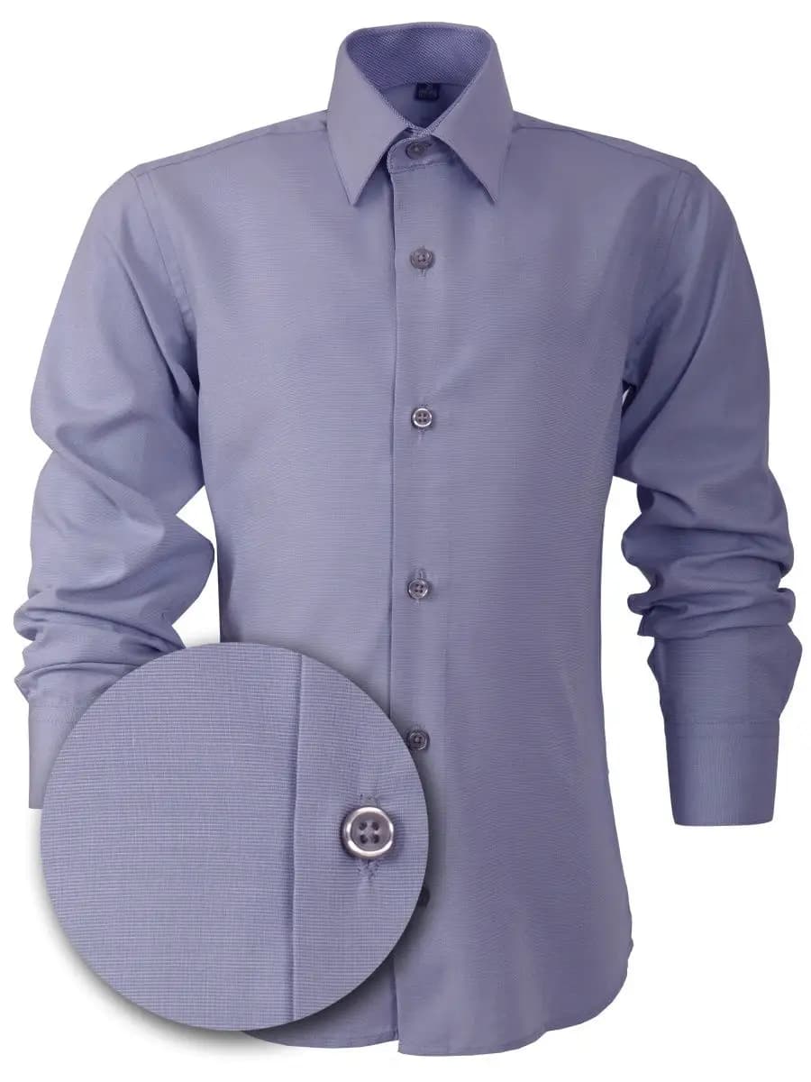 Рубашка приталенная с длинным рукавом