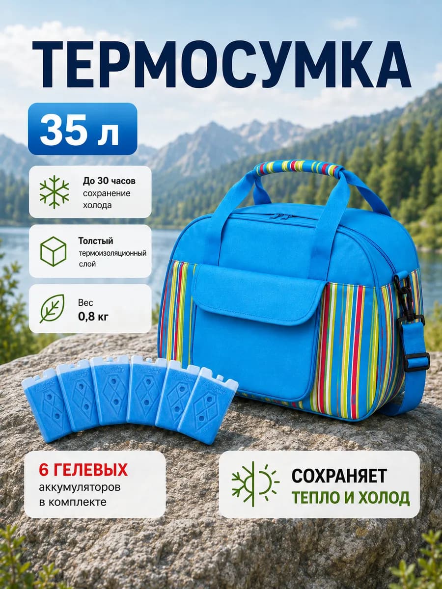 Термосумка холодильник для ланча и пикника
