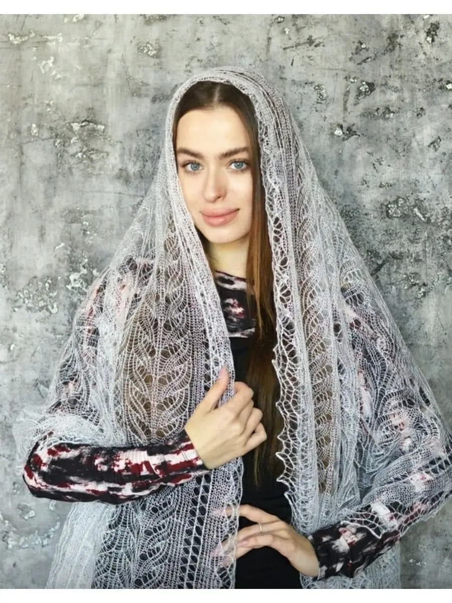 Палантин платок пуховый теплый подарок