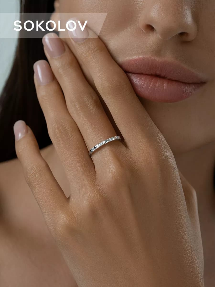 Кольцо серебро 925