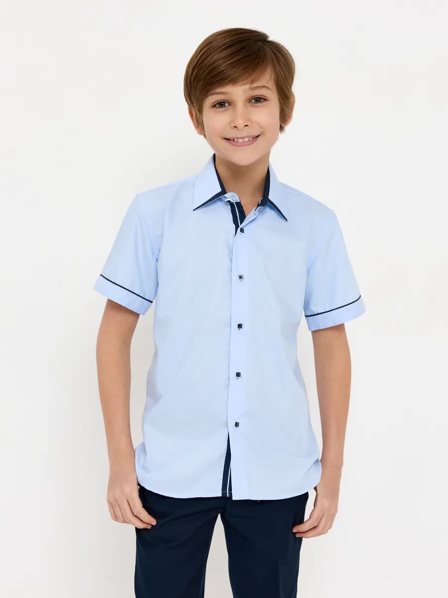 Рубашка школьная с коротким рукавом