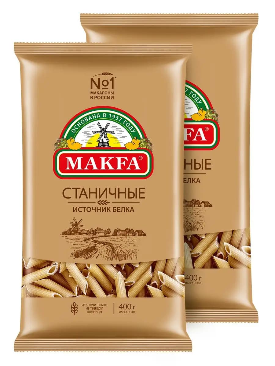 Макароны перья "Станичные", 2 шт. по 400 г