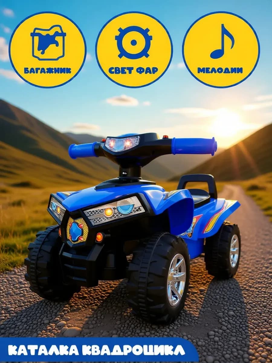 Каталка квадроцикл со светом и звуком