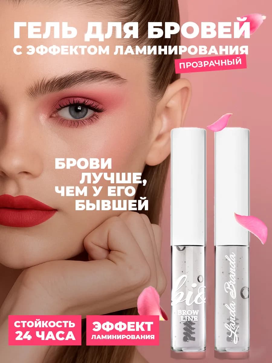 Гель для бровей фиксирующий стойкий прозрачный