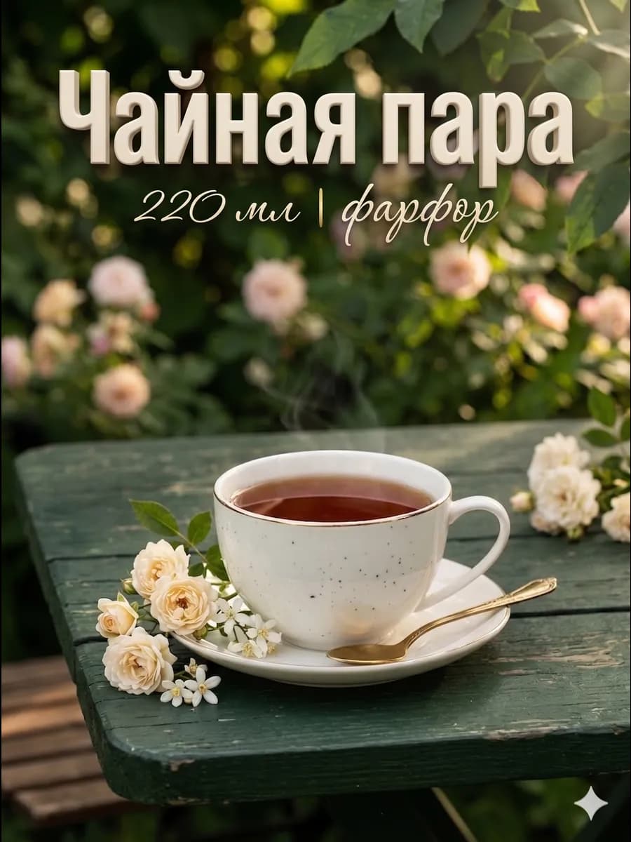 Чайная пара "Млечный путь" чашка 220 мл, блюдце 13,5см