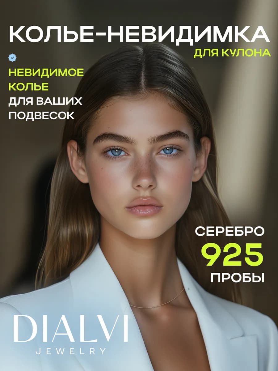 Колье леска на шею серебро 925 с позолотой