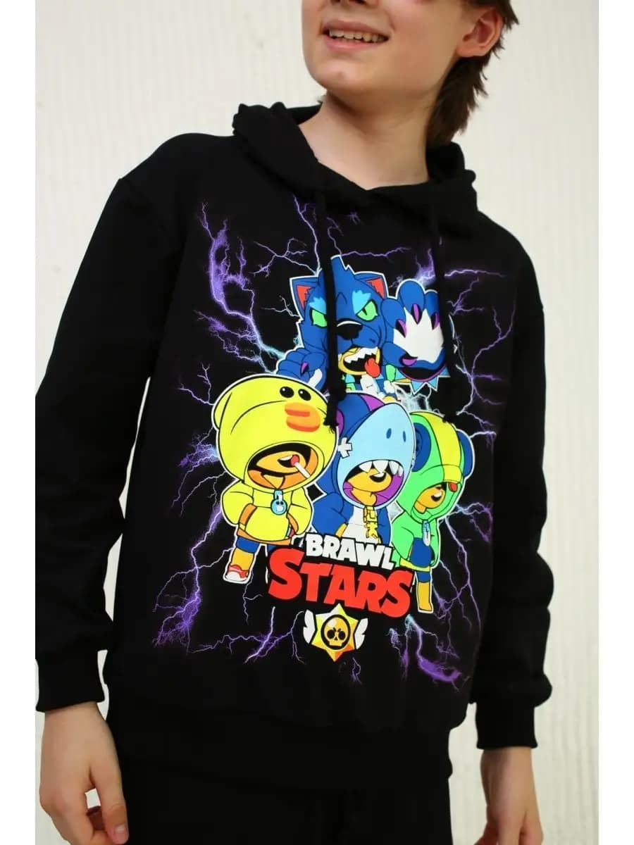 Худи Бравл Старс с капюшоном спортивная