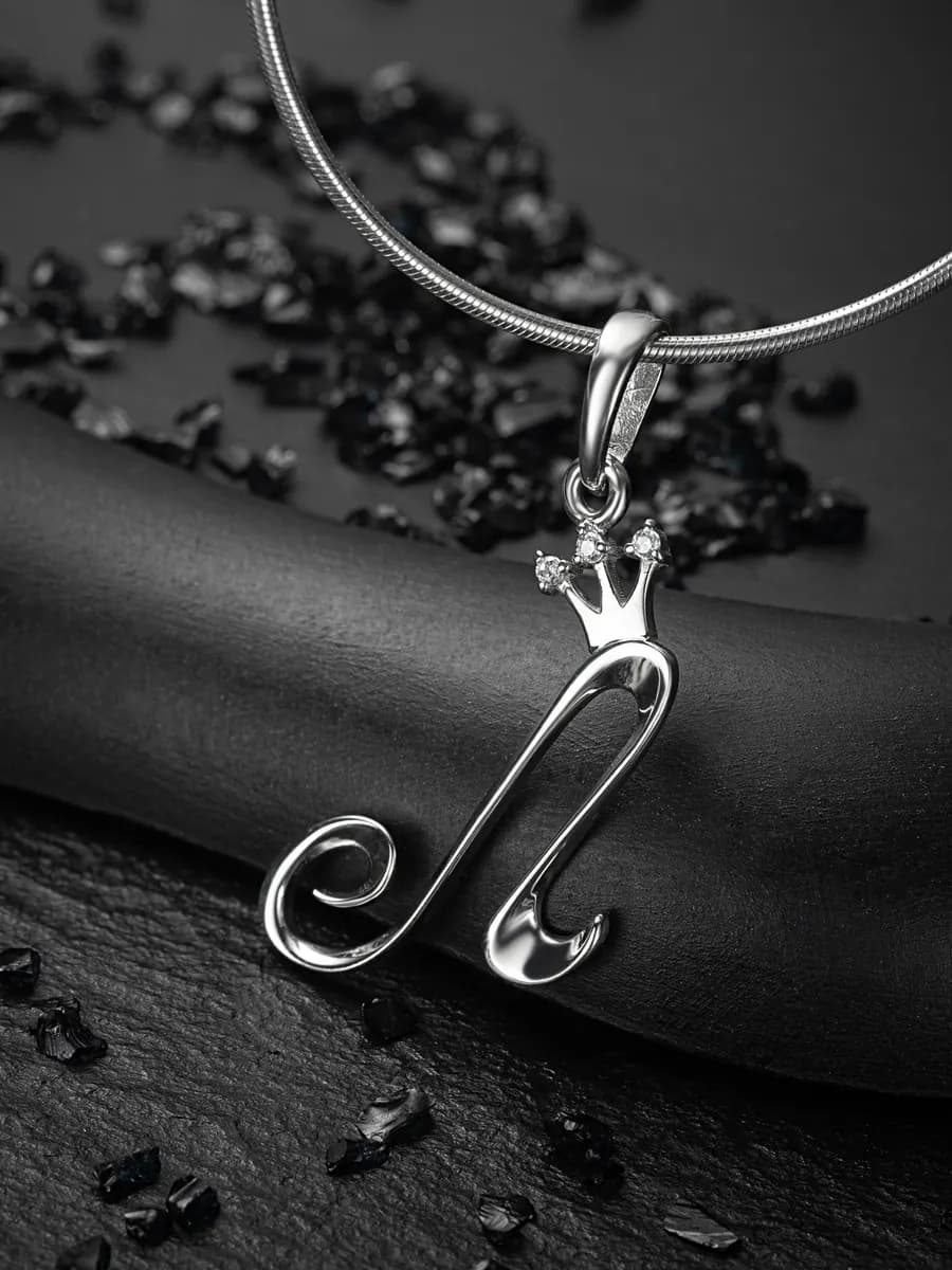 Подвеска на шею серебро 925 с буквой Л серебряная