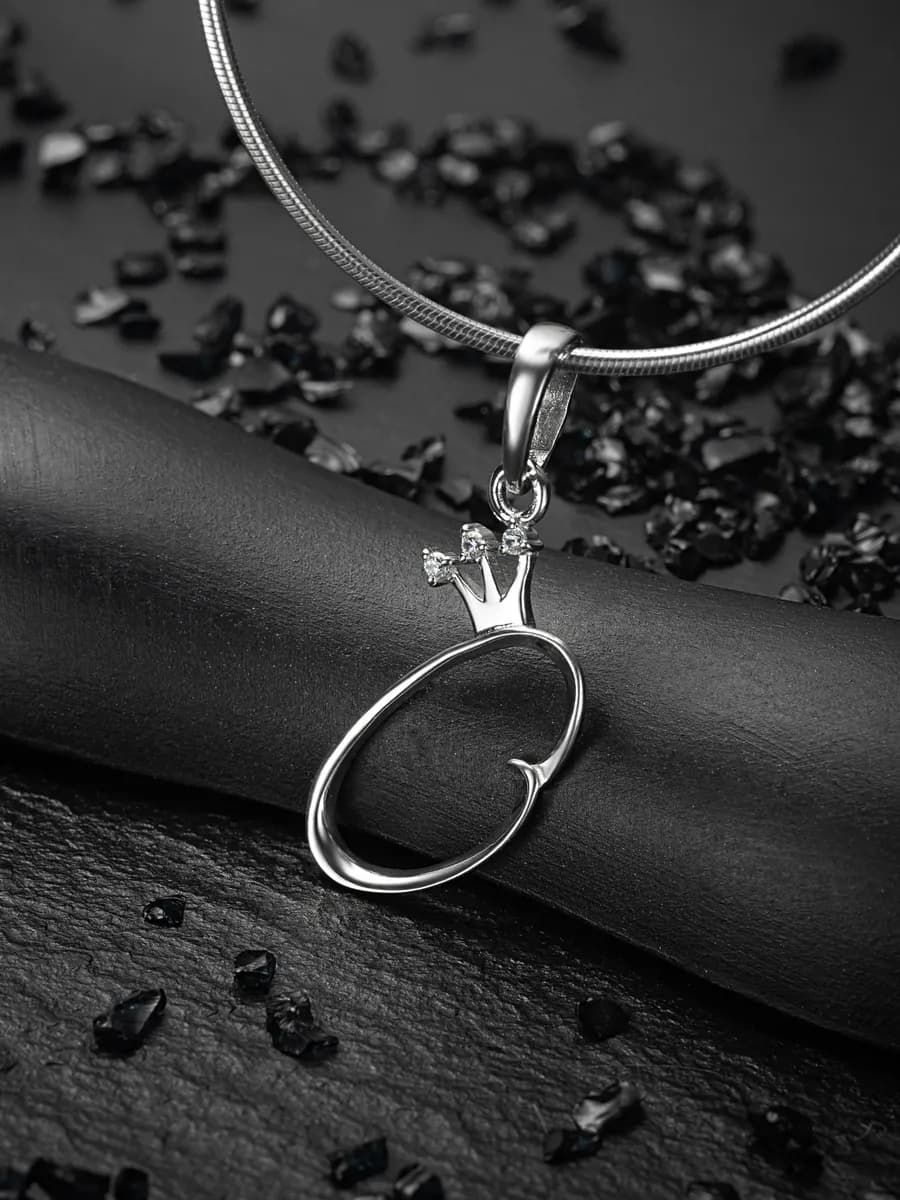 Подвеска на шею серебро 925 с буквой О серебряная